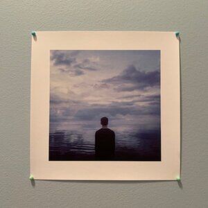 Society6 Wonder Wander Print Man Looking at Ocean Travel